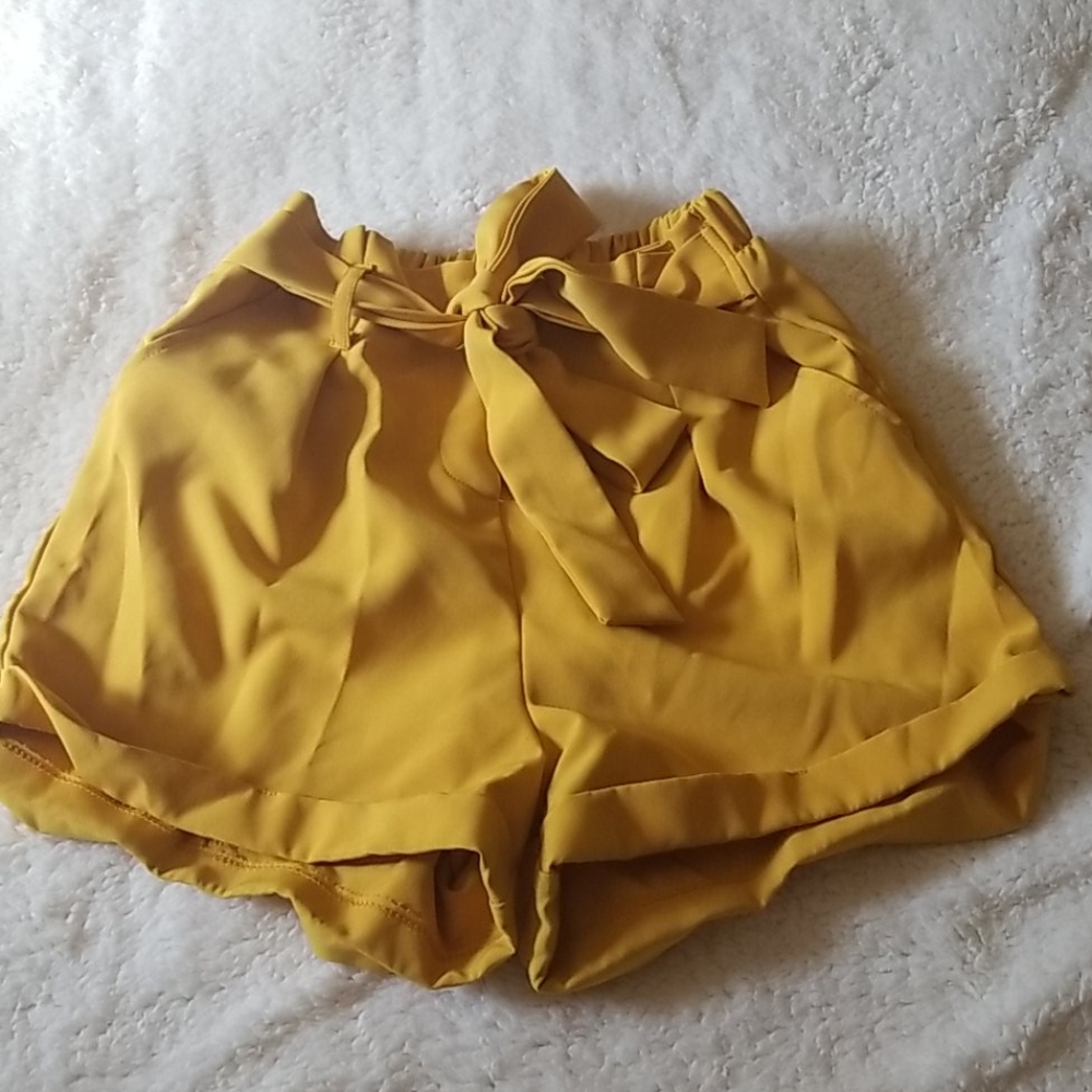Mustard yellow shorts